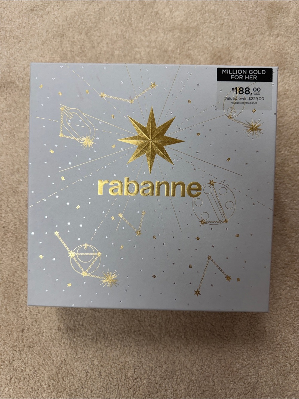 New Rabanne Million Gold Gift Set - White & Gold.